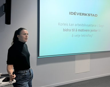 Ida Brastad Ramsfjell introduserer arbeidsverkstad for verksemder